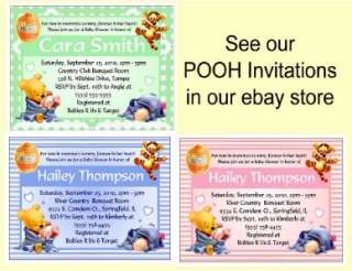   THE POOH BABY SHOWER FAVORS WATER BOTTLE LABELS ~ Glossy ~ Waterproof