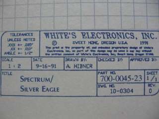 White’s “Spectrum & Silver Eagle Field Evaluation & Engineering 