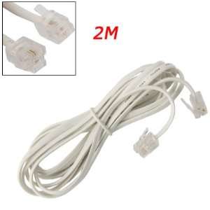   2m RJ11 Male to Male Jack Cable Connector for Telephone Electronics