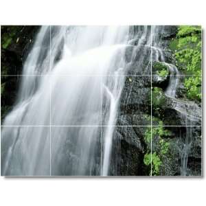Waterfalls Picture Back Splash Tile Mural W054  24x32 using (12) 8x8 