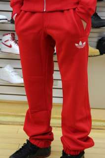 Adidas Originals Classic Trefoil Heavy weight FireBird Sweat Pants Red 