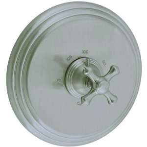   Satin Nickel Asbury Porcelain Cross Handles 3/4 The