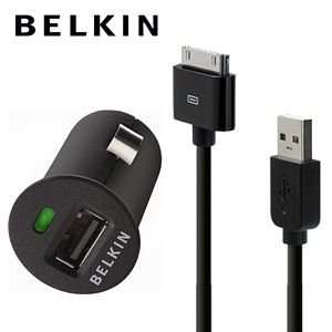  Belkin MicroCharge + ChargeSync (1 Amp) Car Charger Bundle 