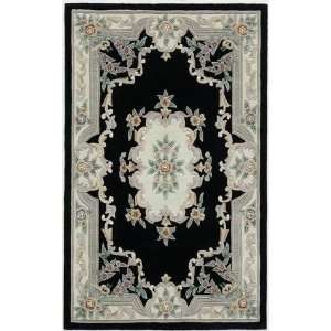  Rugs America New Aubusson 510 320 Black 4 x 6 Area Rug 