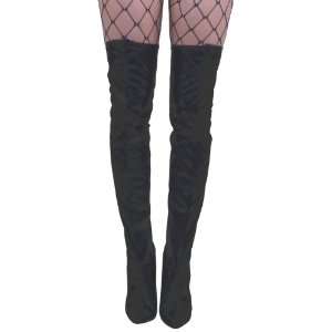 Lets Party By Charades Costumes Thigh High Boottops   Pleather / Black 