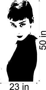 Audrey Hepburn Silhouette Vinyl Wall Decal #1  