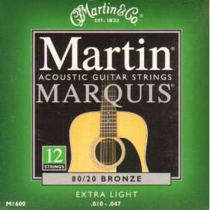   M1600 12 String 80/20 Bronze X Light Acoustic Strings 