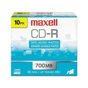  MAX648210 Maxell® DISC,CDR,700MB,10PK Electronics