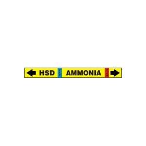 AMMONIA HSD VAP HIGH   IIAR Self Stick Pipe Markers   IIAR SS OD 2 1/2 