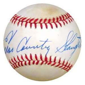 Enos Slaughter Autographed Baseball 