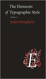 Elements of Typographic Style, (0881792055), Robert Bringhurst 