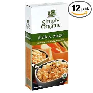 Simply Organic Shells & Cheese, 6 Ounce Unit (Pack of 12)  