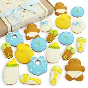 Welcome Baby Boy Cookie Assortment   20 Piece  Grocery 