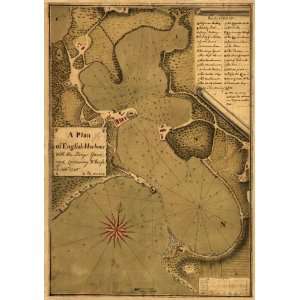  1745 map of English Harbour (Antigua and Barbuda)