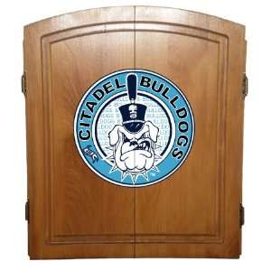   College Dart Board Cabinet, Oak Finish Only, bristle board included