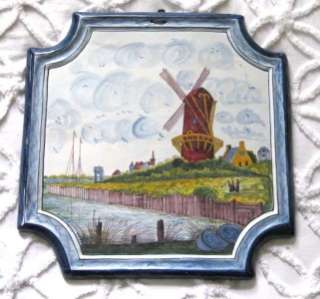   DUTCH NETHERLANDS MAKKUM TICHELAAR DELFTWARE SHIELD SHAPED WALL PLAQUE