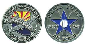 AIR FORCE DAVIS MONTHAN AFB ARIZONA CHALLENGE COIN  