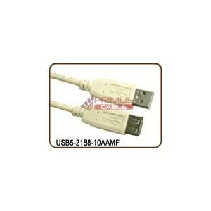  USB 2.0 Cable Extension, A Male/A Female, Ivory   10 Feet 