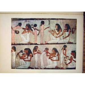  Painting Egypt Tomb Vizier Rekhmire Banquet Unesco