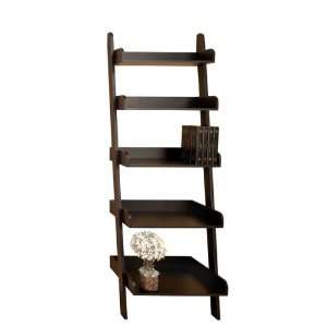  Black Leaning Ladder Wood Display Shelf 76x 30