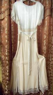 NATAYA Layered Sheer Pale Peach Rayon Crepe Dress  