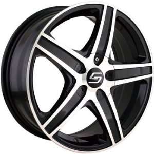 Sacchi S48 16x7 Black Wheel / Rim 5x4.5 & 5x120 with a 42mm Offset and 