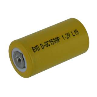 SubC Size Rechargeable Battery Button Top Cell 1.2V 1500mAh NiCD 