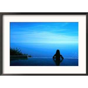  of Woman in Infinity Pool at Post Ranch Inn, Big Sur, Monterey Bay 