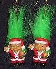 Christmas Santa Earrings   Lucky Troll   Russ Troll Dol