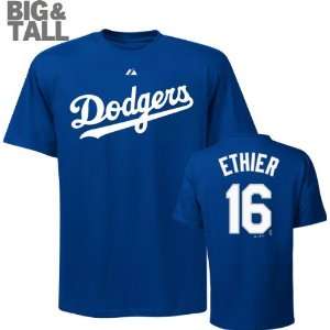  Andre Ethier Big & Tall Los Angeles Dodgers #16 Name and 