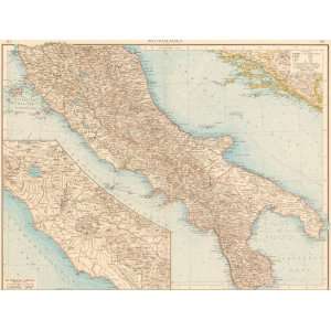  Andree 1899 Antique Map of Central Italy