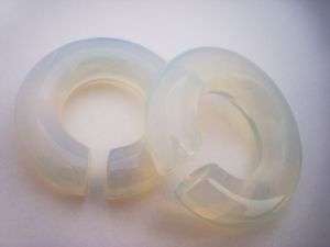 inch BIG OPALITE RINGS plugs 13mm organic gauges  