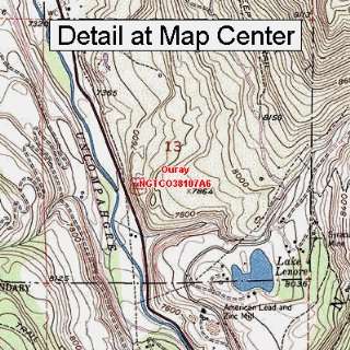 USGS Topographic Quadrangle Map   Ouray, Colorado (Folded/Waterproof)