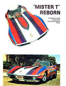 Vintage NHRA IHRA AHRA Drag Racing Chevrolet Corvette Funny Car Mister 
