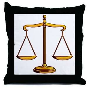  Scales of Justice Lawyer Throw Pillow by 