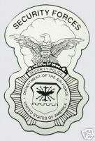 AIR FORCE SECURITY FORCES POLICE BADGE MILITARY DECAL  