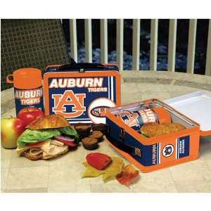  Auburn Tigers NCAA Tin Lunch Box With Thermos