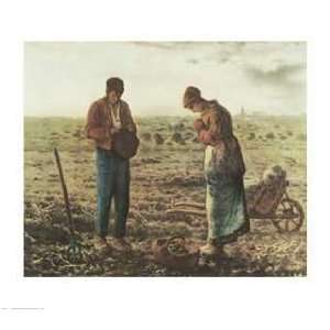  Angelus, The by Jean Francois Millet 14.00X11.00. Art 