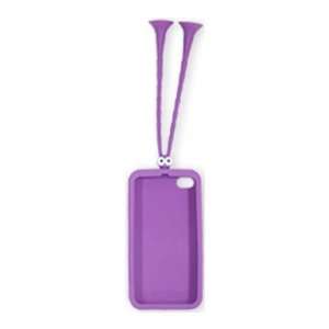   Silicon Case with Flexible Adsorbent Feelers for iPhone4/4s   Violet