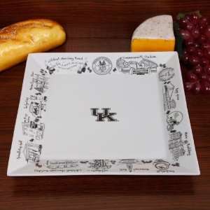 NCAA Kentucky Wildcats White Signature Etched Serving Platter  