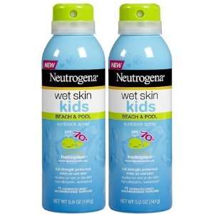 Neutrogena Wet Skin Junior Sunblock Spray SPF 70 5 oz, 2 ct (Quantity 