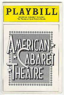 92 American Cabaret Theatre St Peters Church Playbill  