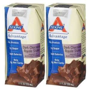  Atkins Shakes, Dark Chocolate Royale, 4 ct, 2 pk Health 