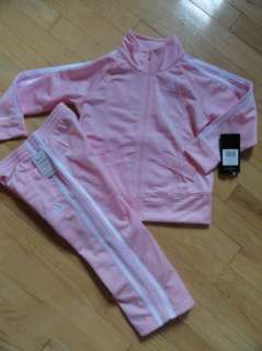 ADIDAS BABY TODDLER GIRLS 2 PC TRACK SUIT ATHLETIC PANTS WARM UP 
