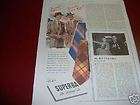 1946 Vintage Mens Superba Tailored Necktie Tie Ad  