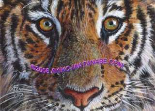 Akiko L/E ACEO Print Tiger #5 Big Cat Painting Art  