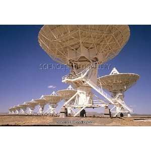  Dish antennae of the VLA radio telescope, NM, USA Framed 