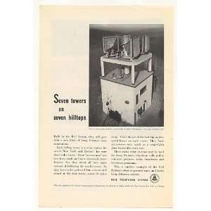  1947 Bell Telephone Microwave Relay Station Tower Print Ad 
