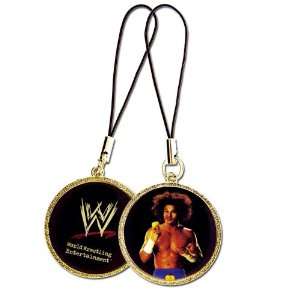 Double Sided WWE Cellphone Charm of Carlito in the Front and WWE Logo 