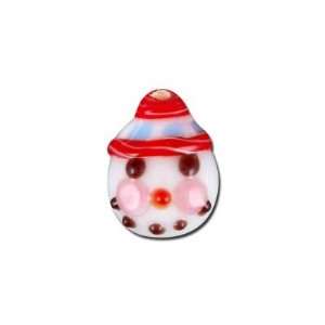   Head with Red Top Hat Glass Lampwork Beads Arts, Crafts & Sewing